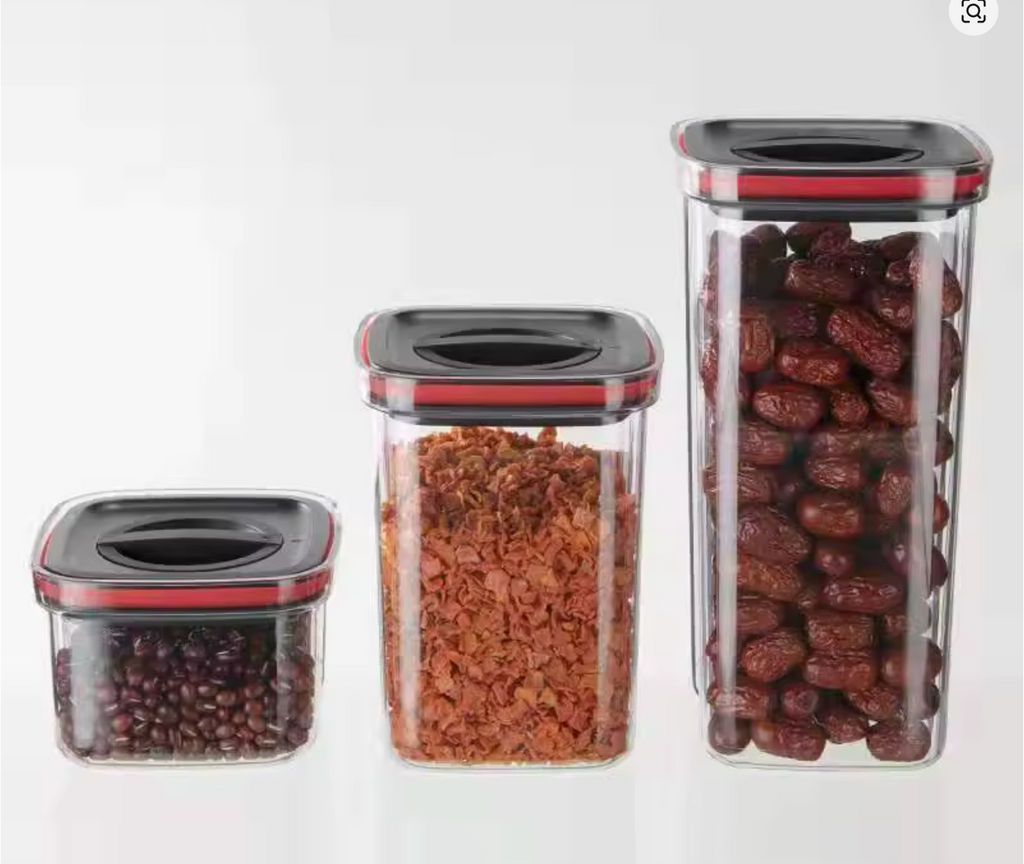 Set de 5 Tarros Herméticos con Cierre Giratorio – Marley Harmony | Orden y Frescura Natural