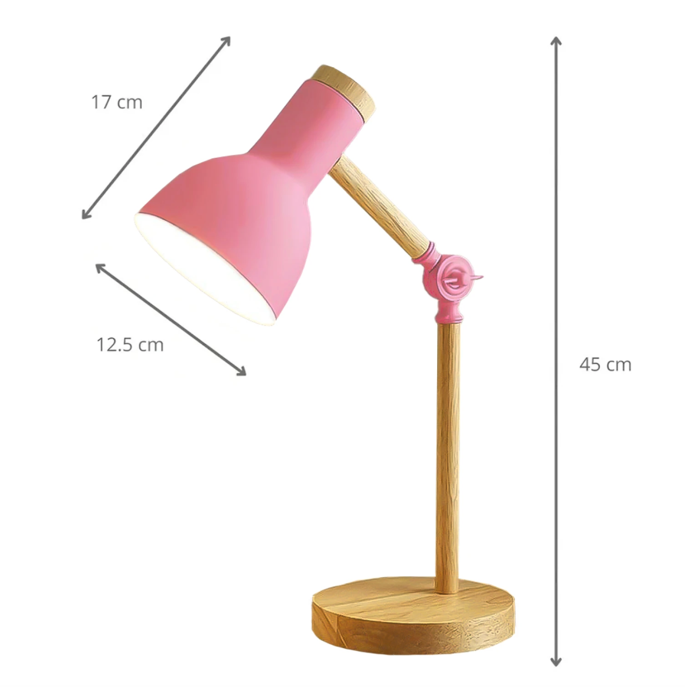 Lámpara de Escritorio Marley Harmony ILU011 – Brazo Articulado | Nórdica | E26/E27 Rosa