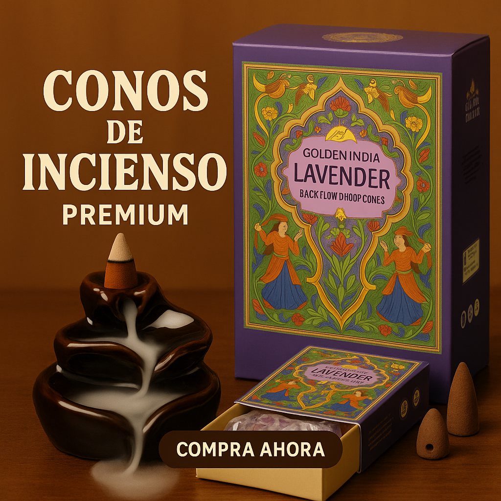 Conos Aromáticos Backflow SREE VANI Lavanda – Caja 10