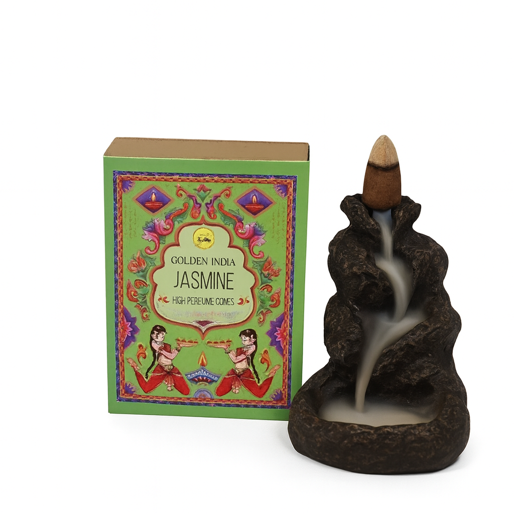 Conos Aromáticos Backflow SREE VANI Jazmín – Caja 10