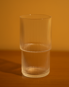 Vaso de Vidrio Alto Estriado Line Marley Harmony 350 ml – Agua, Jugos y Cócteles