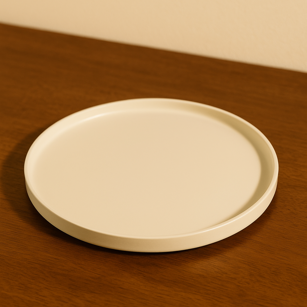 Plato de Mesa de Cerámica Blanco Rin Marley Harmony – Vajilla Minimalista