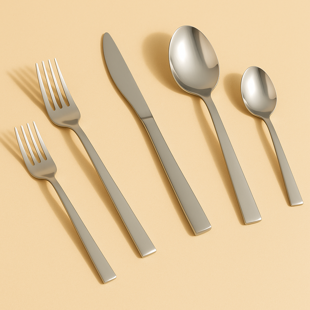 Set de Cubiertos de Acero Inoxidable 5 Piezas Marley Harmony – Cuchara, Tenedor y Cuchillo