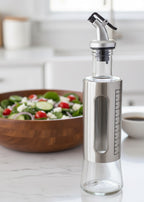 Dispensador de Aceite 300 ml – Marley Harmony | Vidrio y Acero Inoxidable con Boquilla Antigoteo y Medidor Preciso