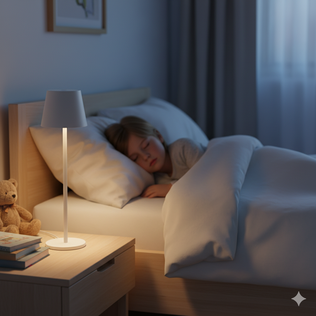 Lámpara de Escritorio LED Recargable – Marley Harmony  | Luz Regulable & Batería 9–48 h Blanco