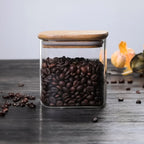 Set de 5 Tarros Herméticos con Tapa de Bambú – Marley Harmony | Diseño Natural y Sellado Perfecto