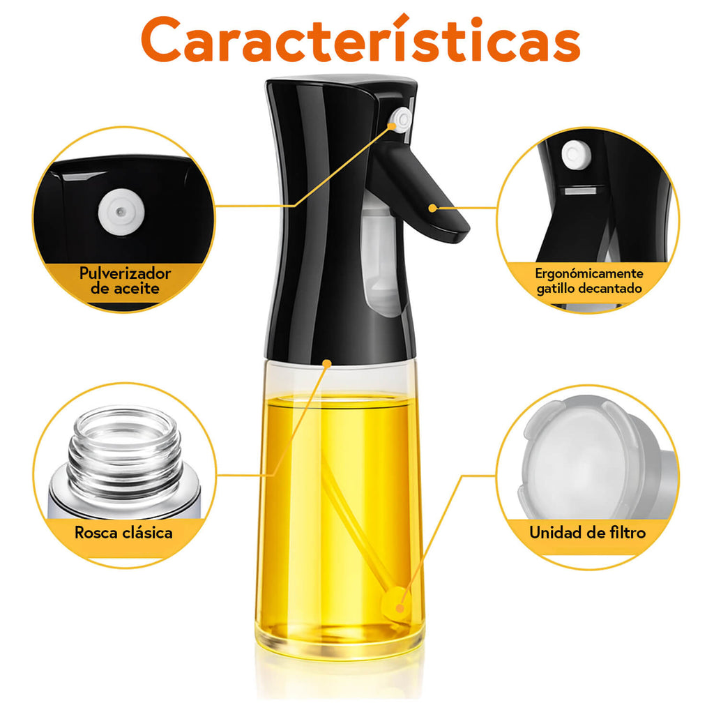 Pulverizador de Aceite 220 ml – Marley Harmony | Spray Fino y Preciso para Cocina Saludable y Limpia