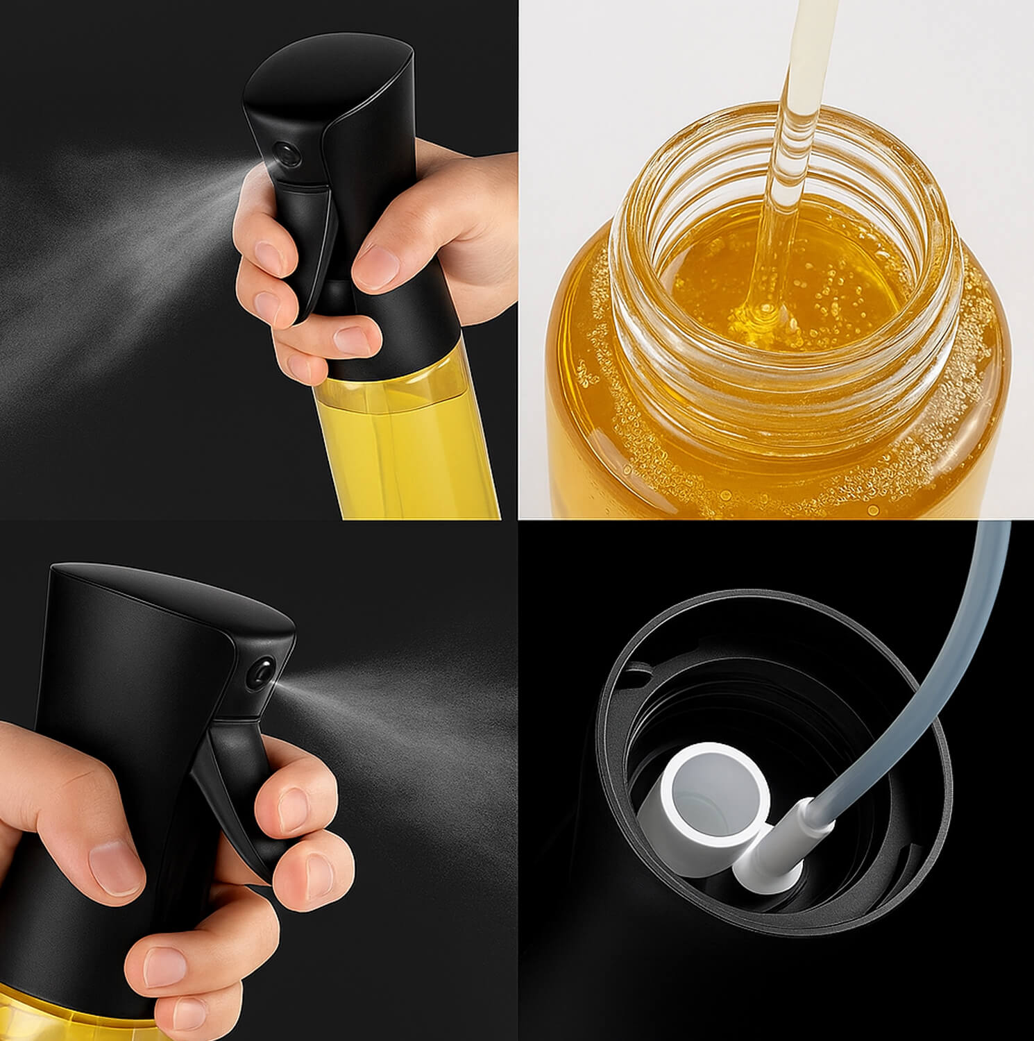 Pulverizador de Aceite 220 ml – Marley Harmony | Spray Fino y Preciso para Cocina Saludable y Limpia