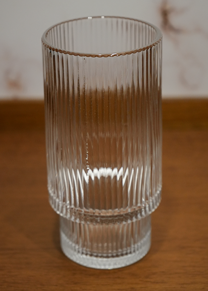 Vaso de Vidrio Alto Estriado Line Marley Harmony 350 ml – Agua, Jugos y Cócteles