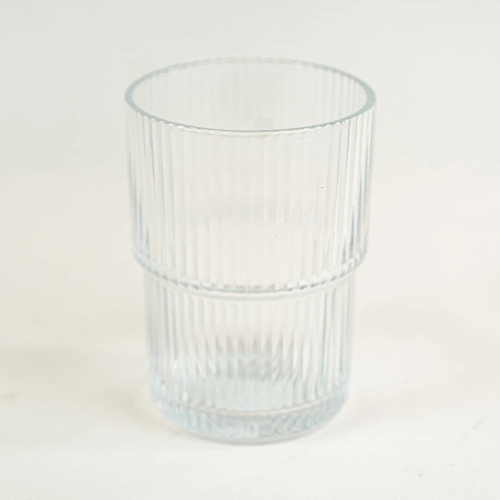 Vaso de Vidrio Bajo Estriado Line Marley Harmony 280 ml – Agua, Whisky y Cócteles